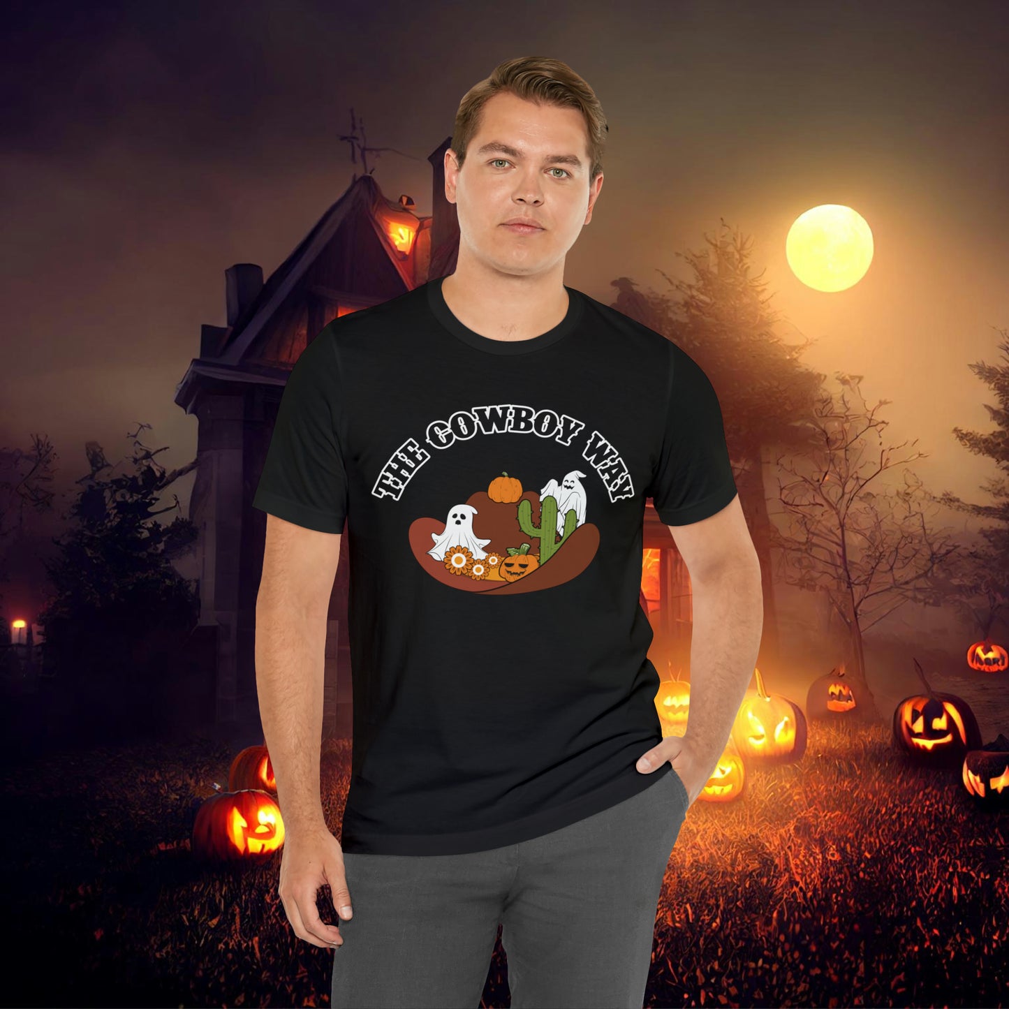 The Cowboy Way Retro Halloween Unisex Jersey Short Sleeve Tee