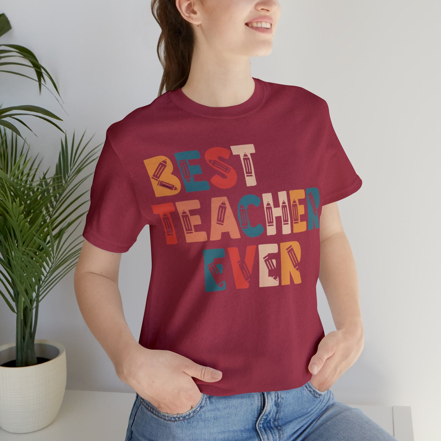 Best Teacher Ever Unisex Jersey Short Sleeve Tee