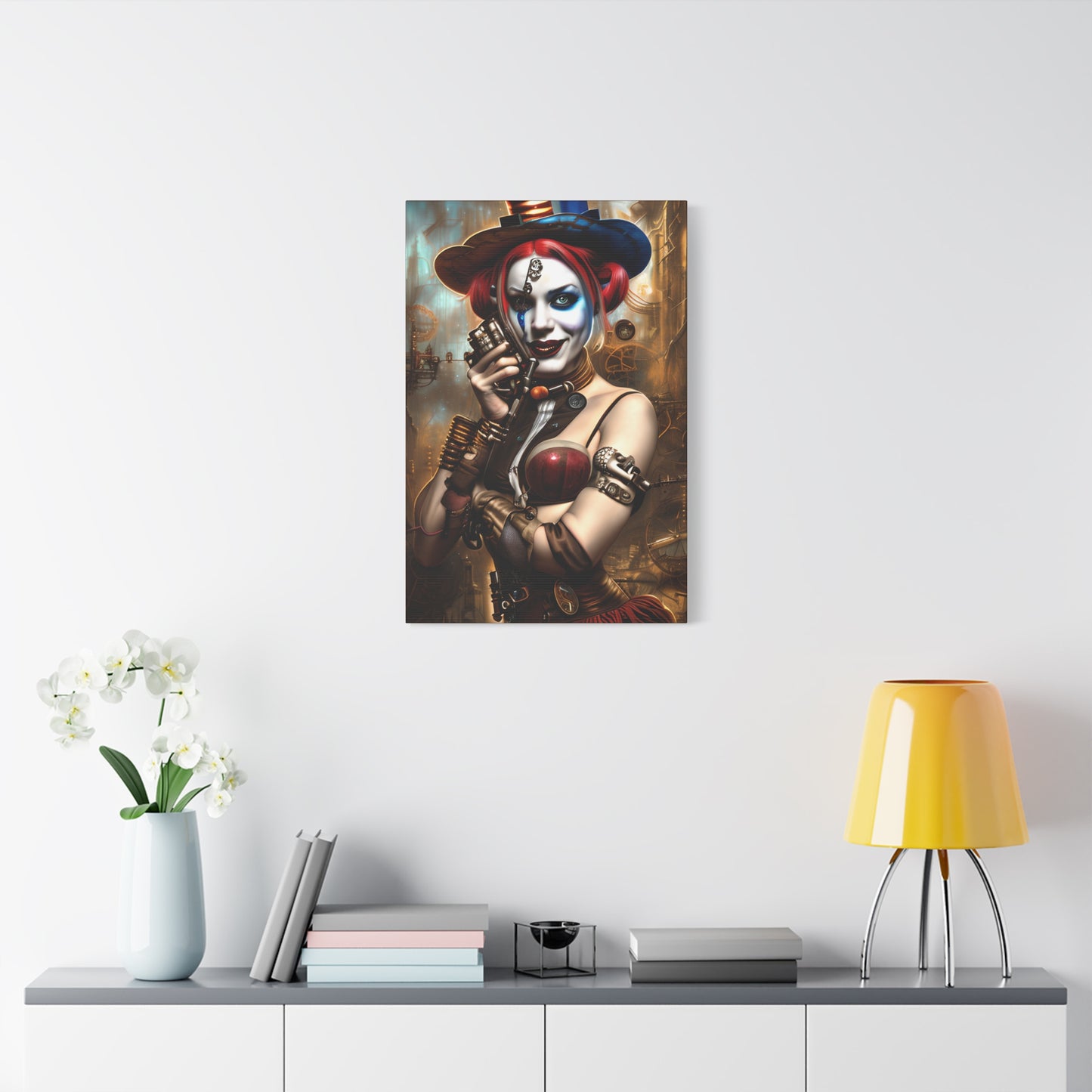 Hyper Realistic Steampunk Harley Quinn Matte Canvas, Stretched, 1.25"