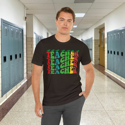 Colorful Teacher Unisex Jersey Short Sleeve Tee