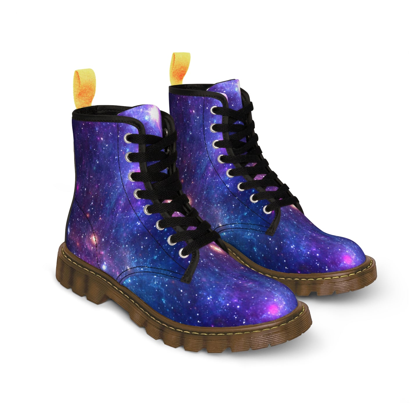 Purple Beyond the Stars Outer Space Out of this World Women's Canvas Boots