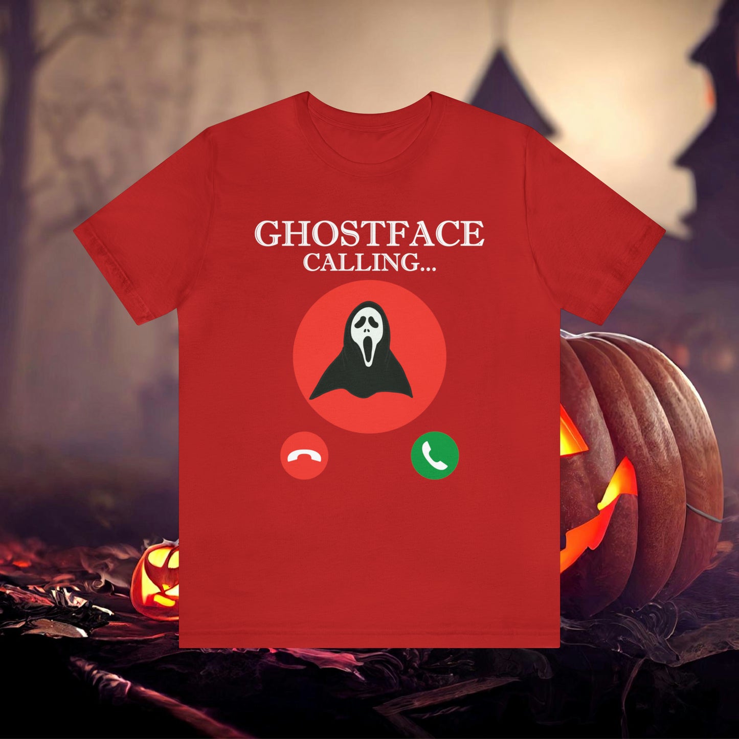 Ghost Face is Calling Halloween Unisex Jersey Short Sleeve Tee Gifts For her Gifts for Him