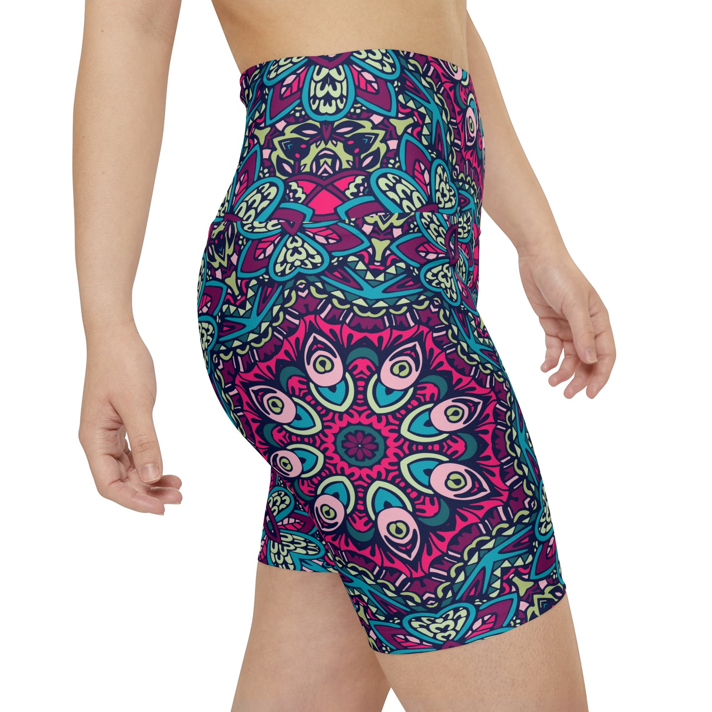 Purple Boho Vibes Workout Shorts - AOP Design for Stylish Comfort