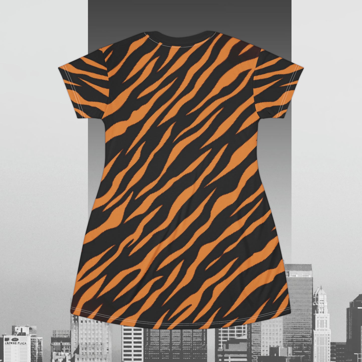 Wild Tiger Print T-Shirt Dress (AOP)