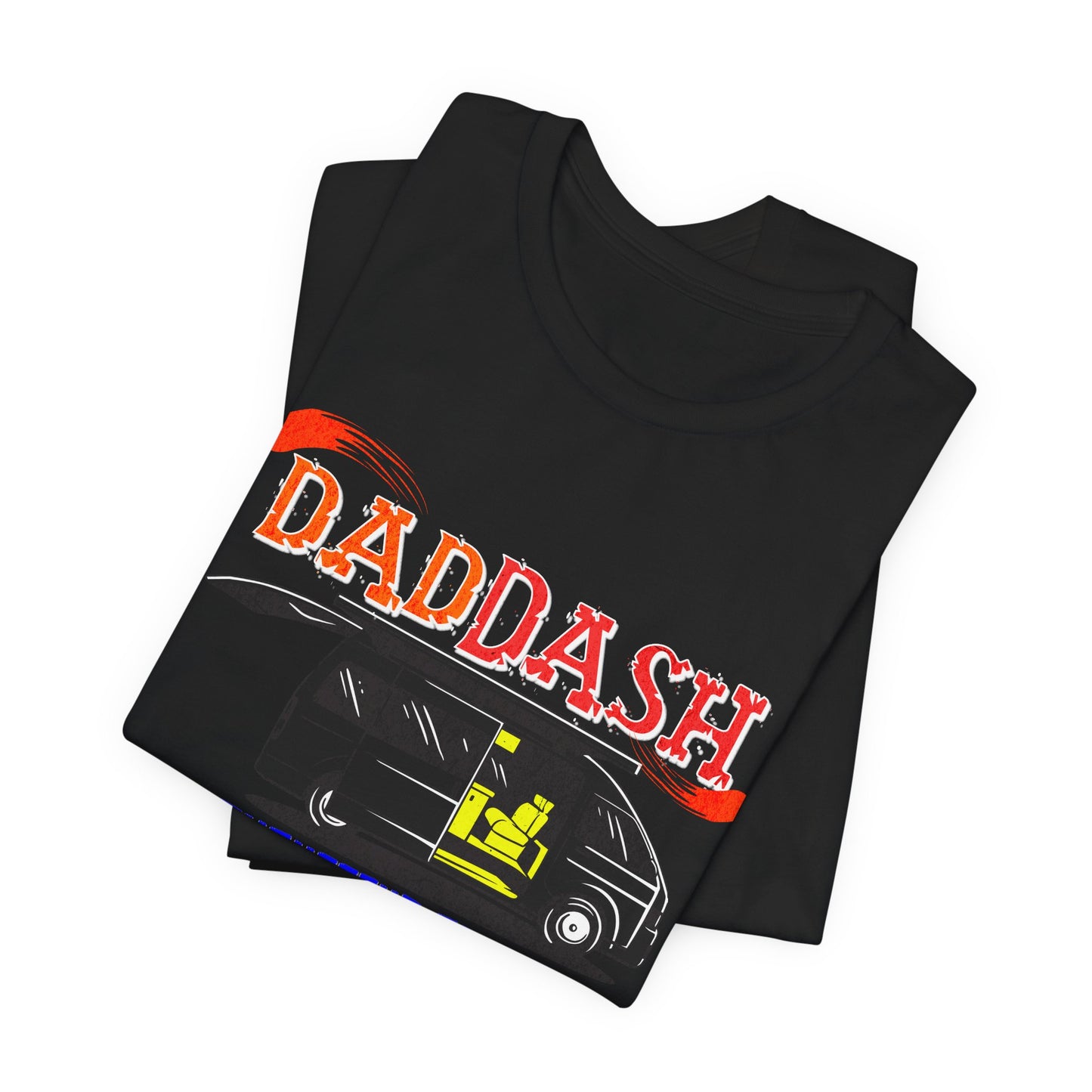 Dad Dash T-Shirt, Unisex Short Sleeve Tee for Dads, Funny Father's Day Gift, Auto Dad Humor Shirt