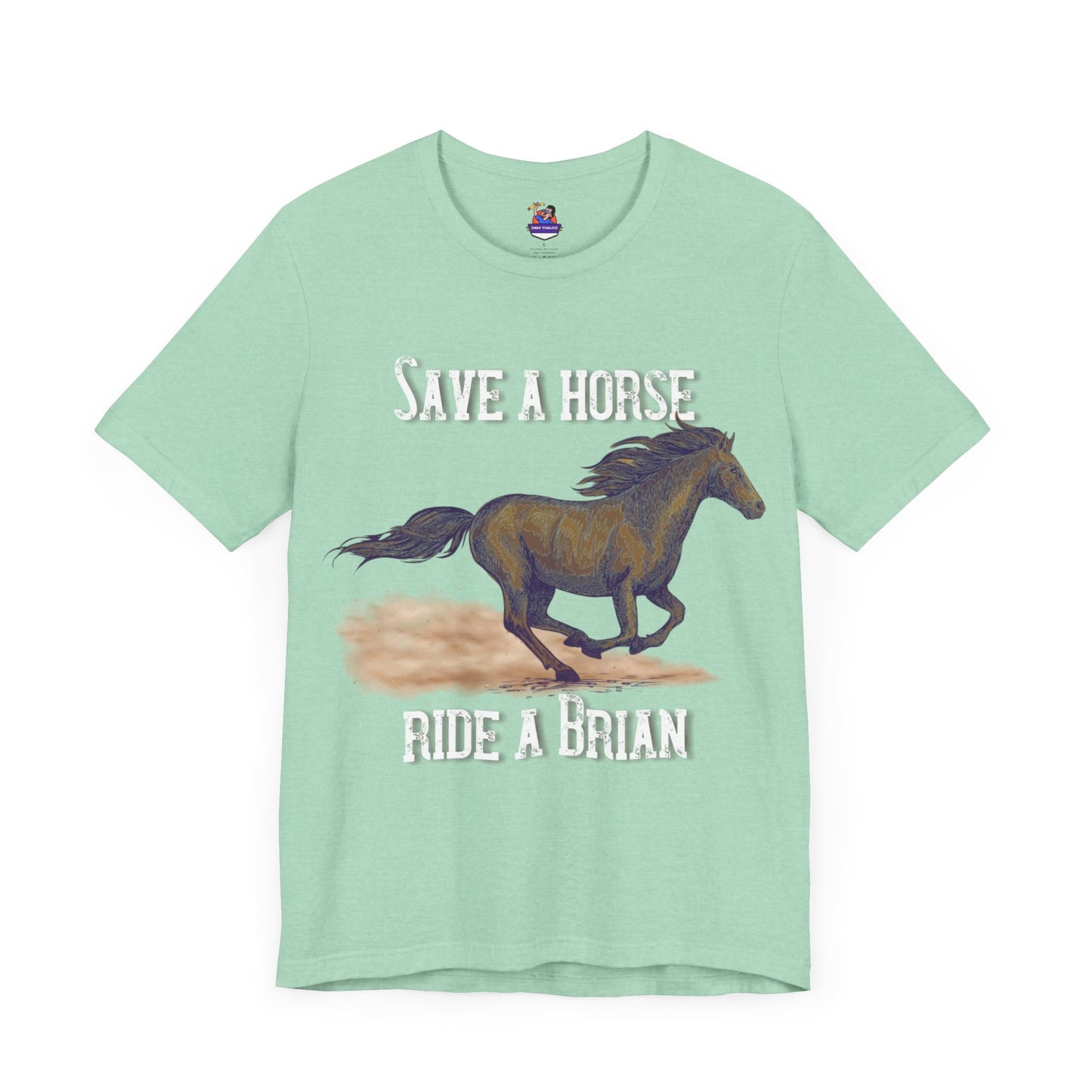 Save a Horse, Ride a [Custom Name] - Unisex Jersey Short Sleeve Tee