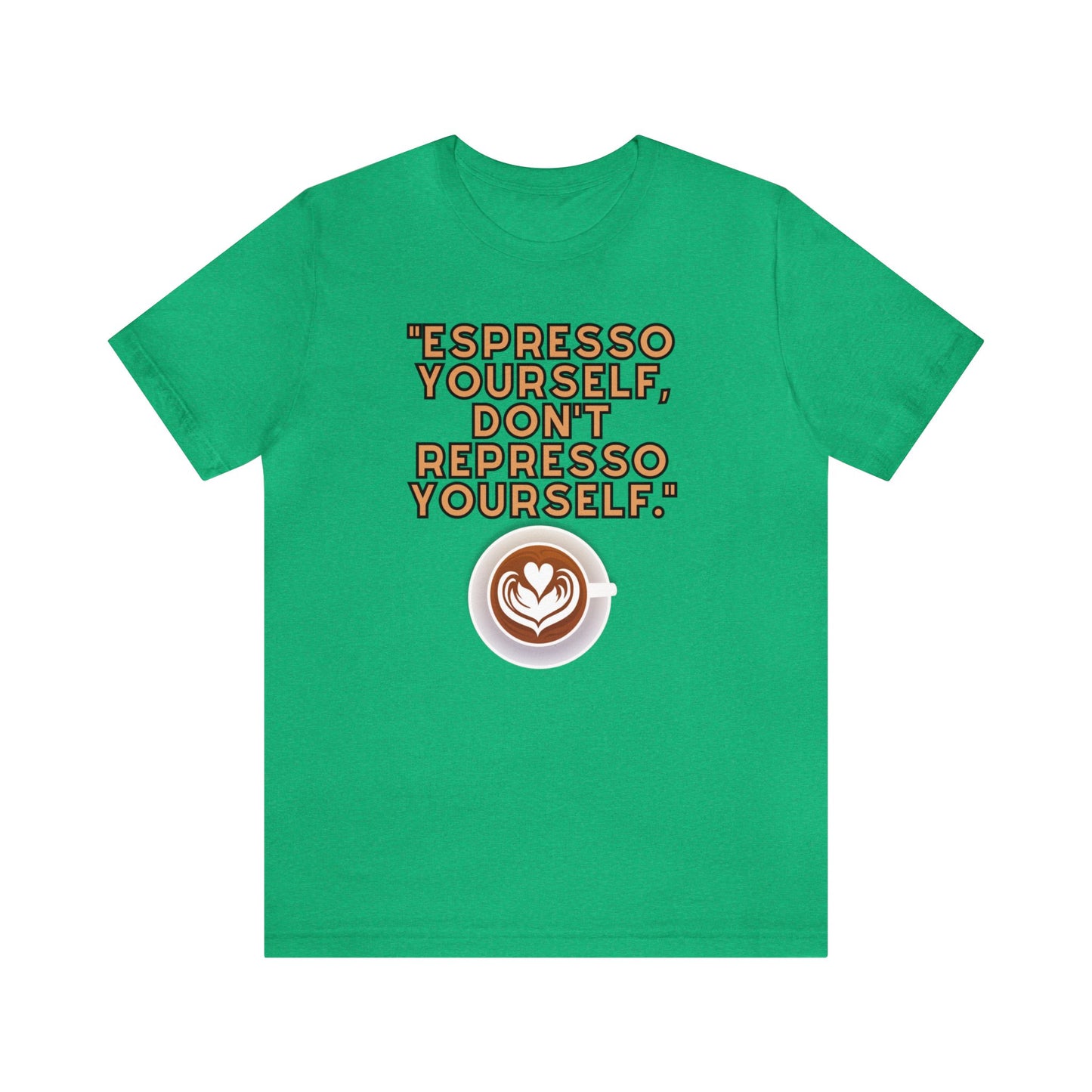 Funny Coffee Unisex Jersey Short Sleeve Tee, Caffeine Couture, Morning Laughter Apparel, Espresso Yourself , Brew-tiful Quips Shirt 12