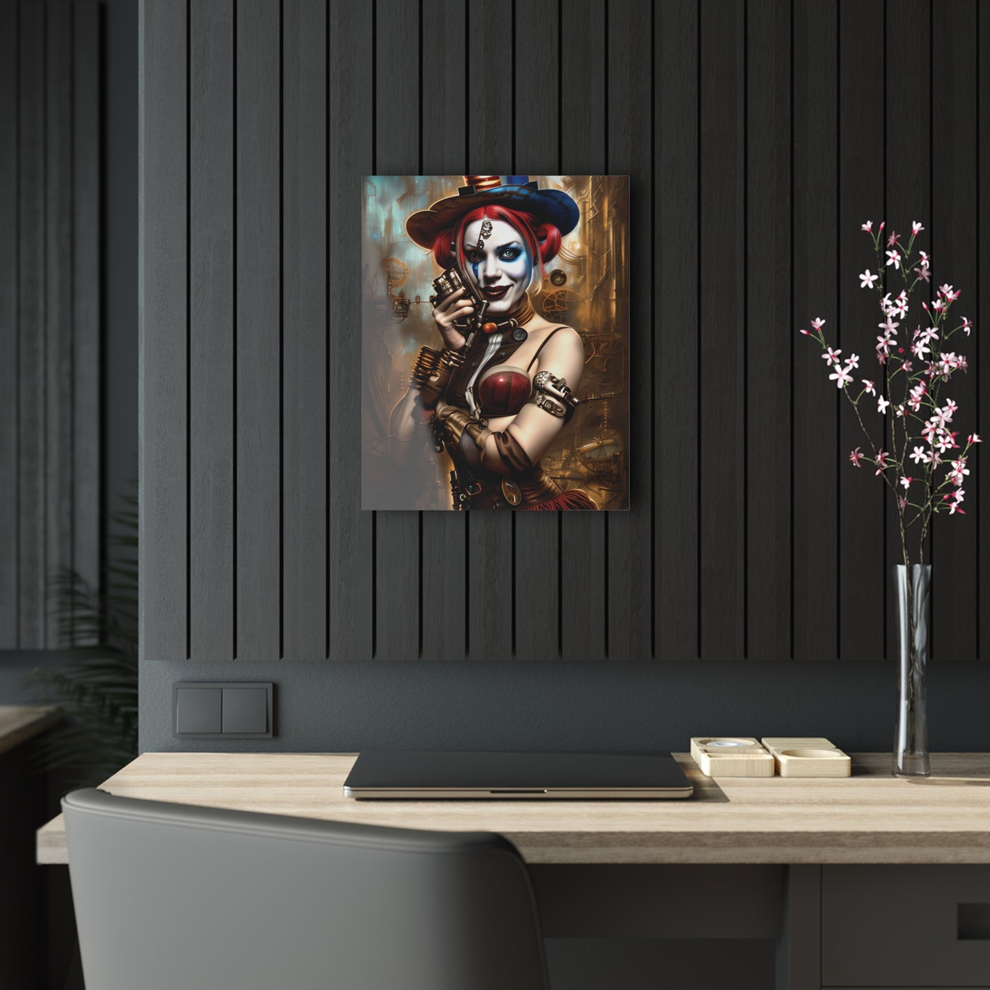 Hyper Realistic Steampunk Harley Quinn Acrylic Prints