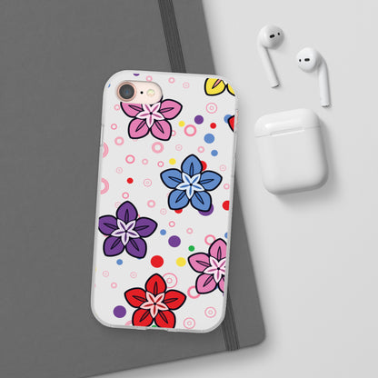 Retro Colorful Flowers Flexi Cases for IPhone and Samsung