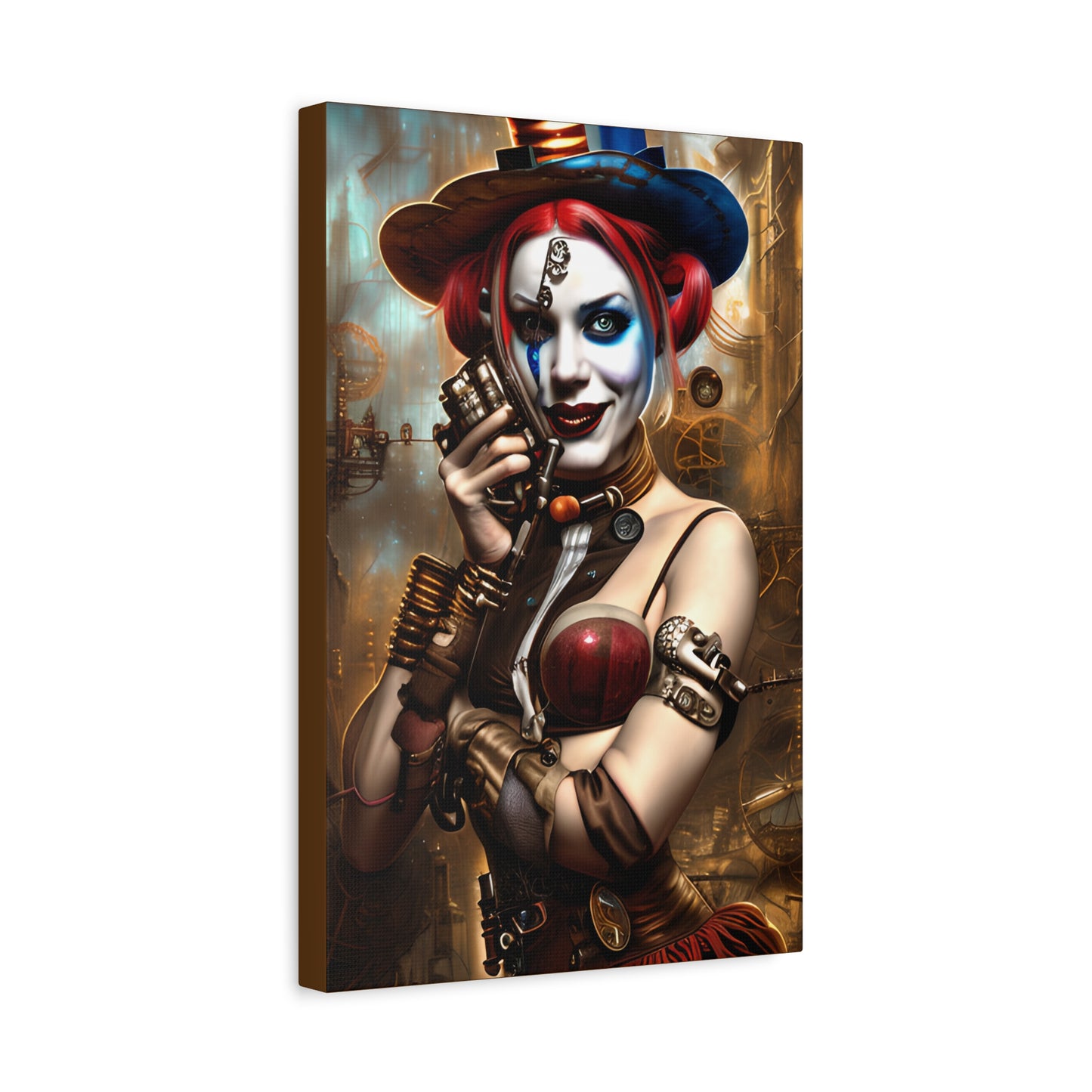 Hyper Realistic Steampunk Harley Quinn Matte Canvas, Stretched, 1.25"