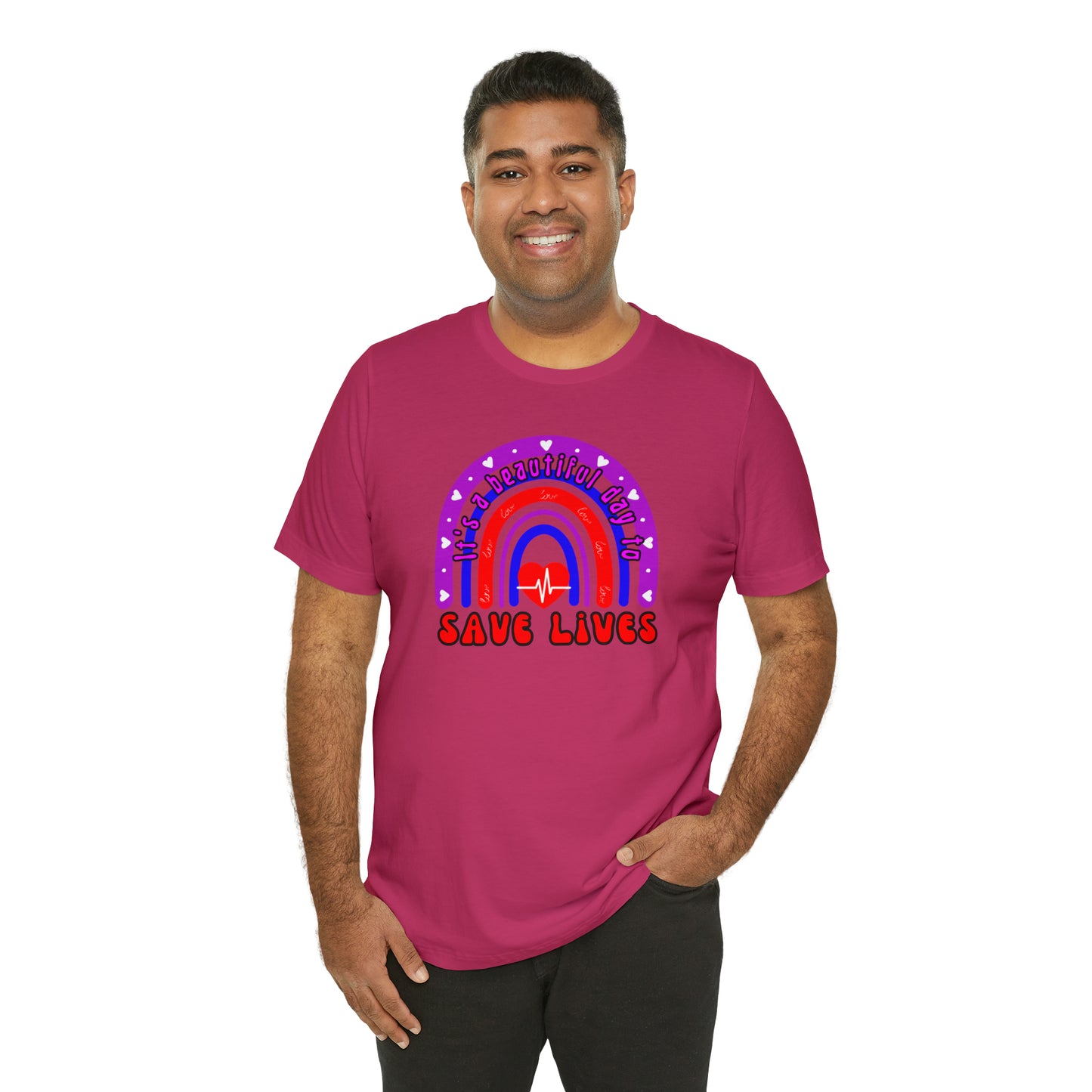 It's a Good Day to Save Lives, Nurse Unisex Jersey Tee Bella+Canvas 3001 Healthcare Gift Medical Students, Various Sizes Available