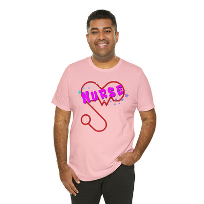 Nurse Love Unisex Jersey Tee Bella+Canvas 3001 Healthcare Gift Medical Students, Soft Fabric, Various Sizes Available