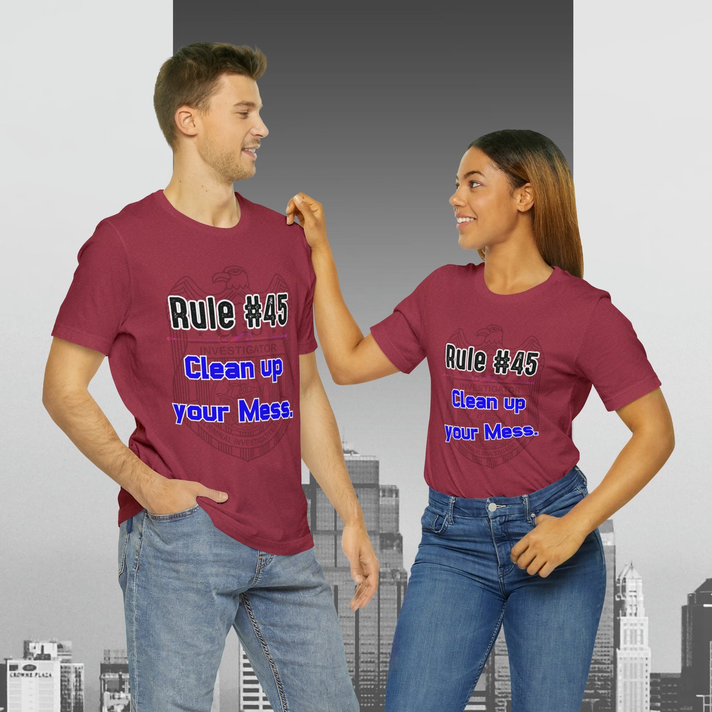 Rules of Gibbs #45 Clean up your Mess Unisex Jersey Short Sleeve Tee