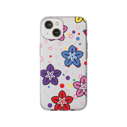 Retro Colorful Flowers Flexi Cases for IPhone and Samsung