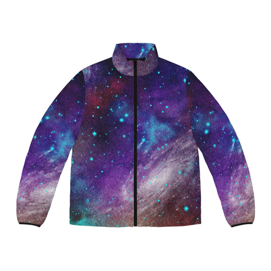 Outer Space Out of this World Men's Puffer Jacket (AOP)