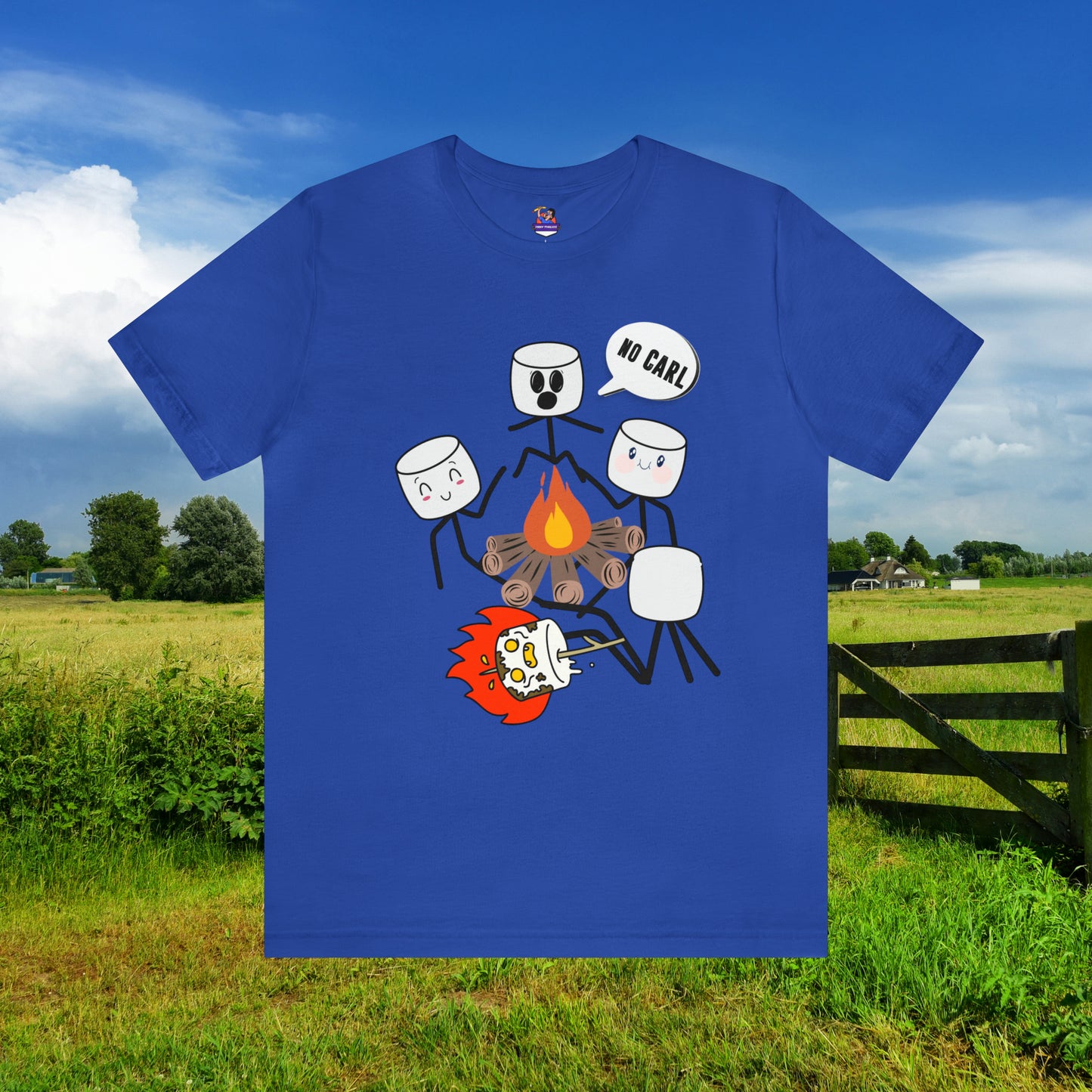 No Carl Marshmallow Campfire funny / Unisex Jersey Short Sleeve Tee