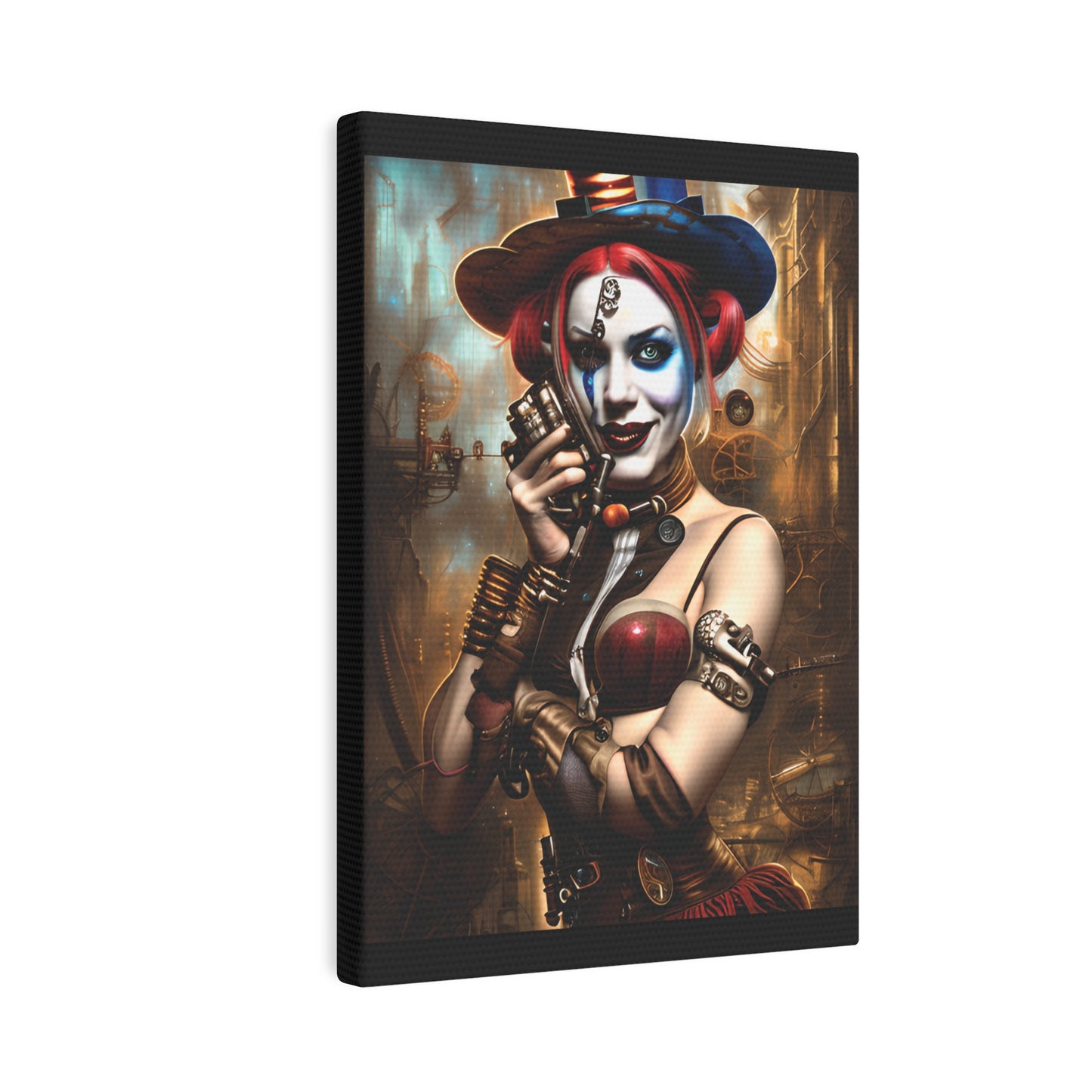 Hyper Realistic Steampunk Harley Quinn Canvas Photo Tile