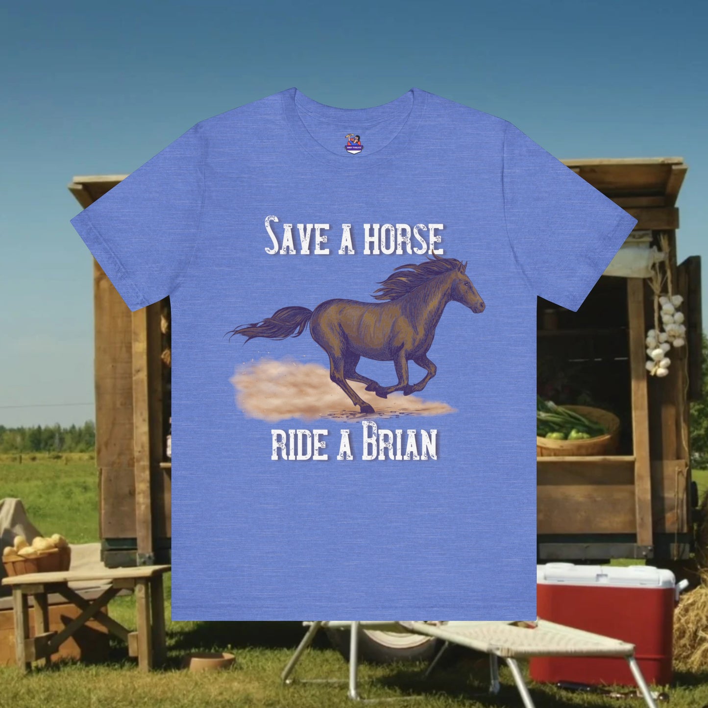 Save a Horse, Ride a [Custom Name] - Unisex Jersey Short Sleeve Tee