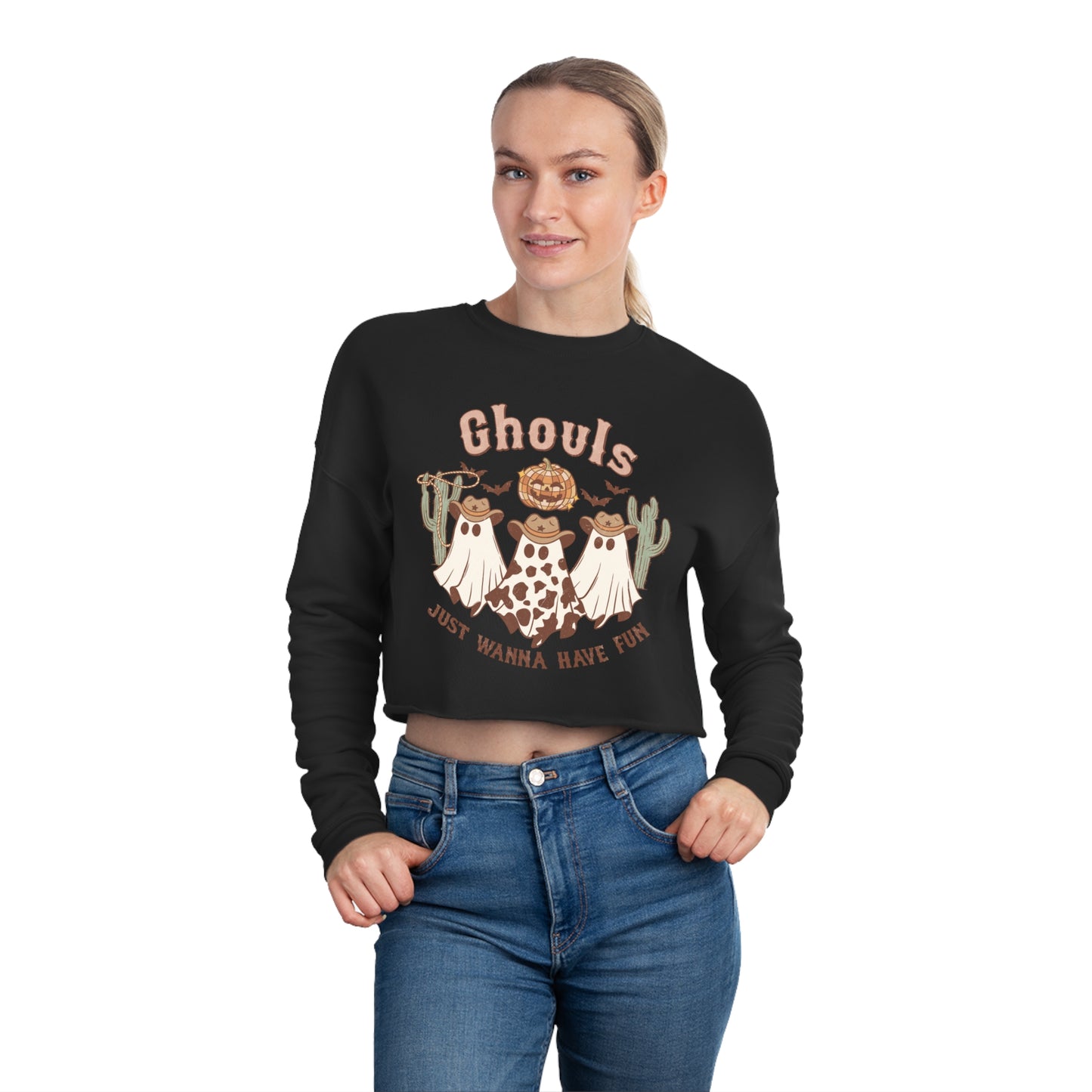 Ghouls Just Wanna Have Fun Women's Cropped Sweatshirt