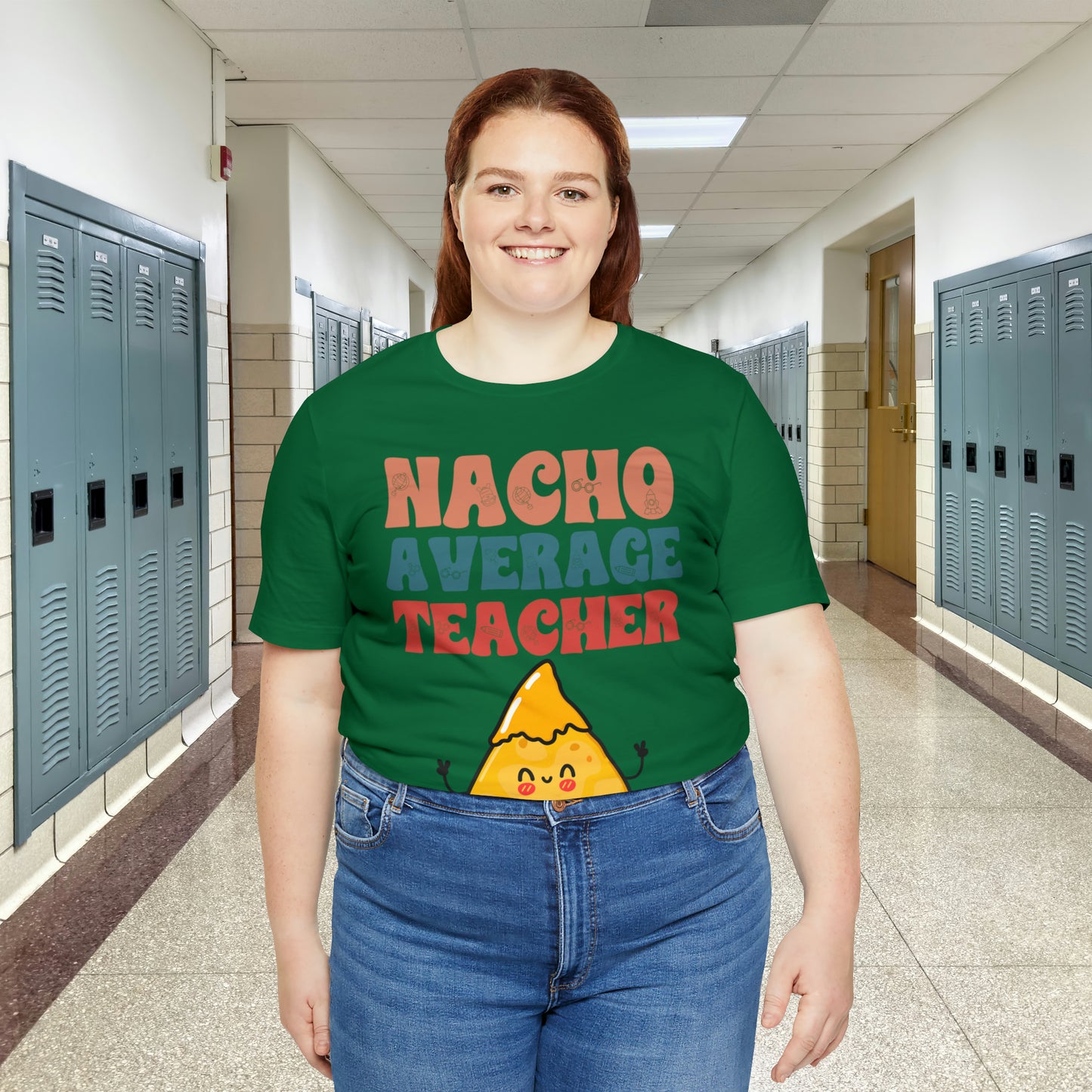 Nacho Average Teacher Back To School Unisex Jersey Short Sleeve Tee, Gifts for teachers, Gifts for Him, Gifts For Her,