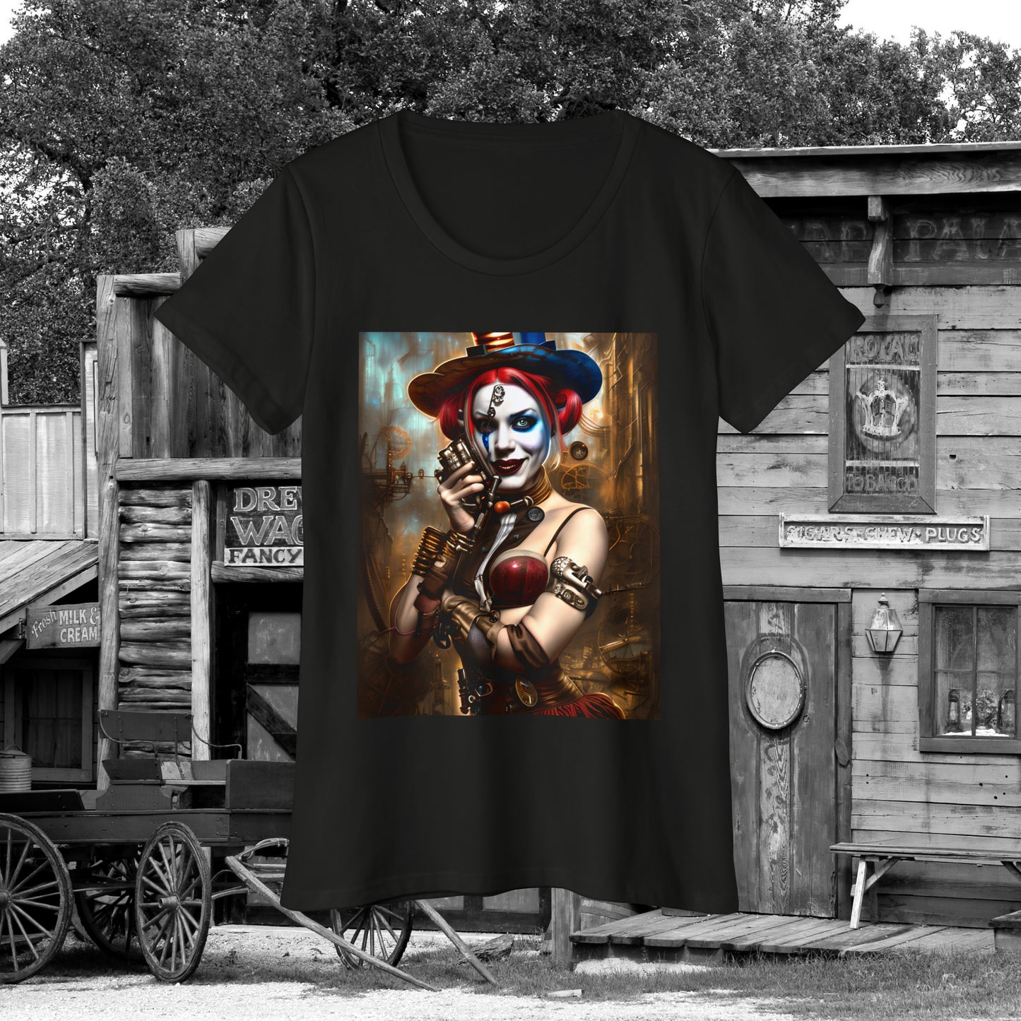 Hyper Realistic Steampunk Harley Quinn Women's Organic Short Sleeve T-Shirt