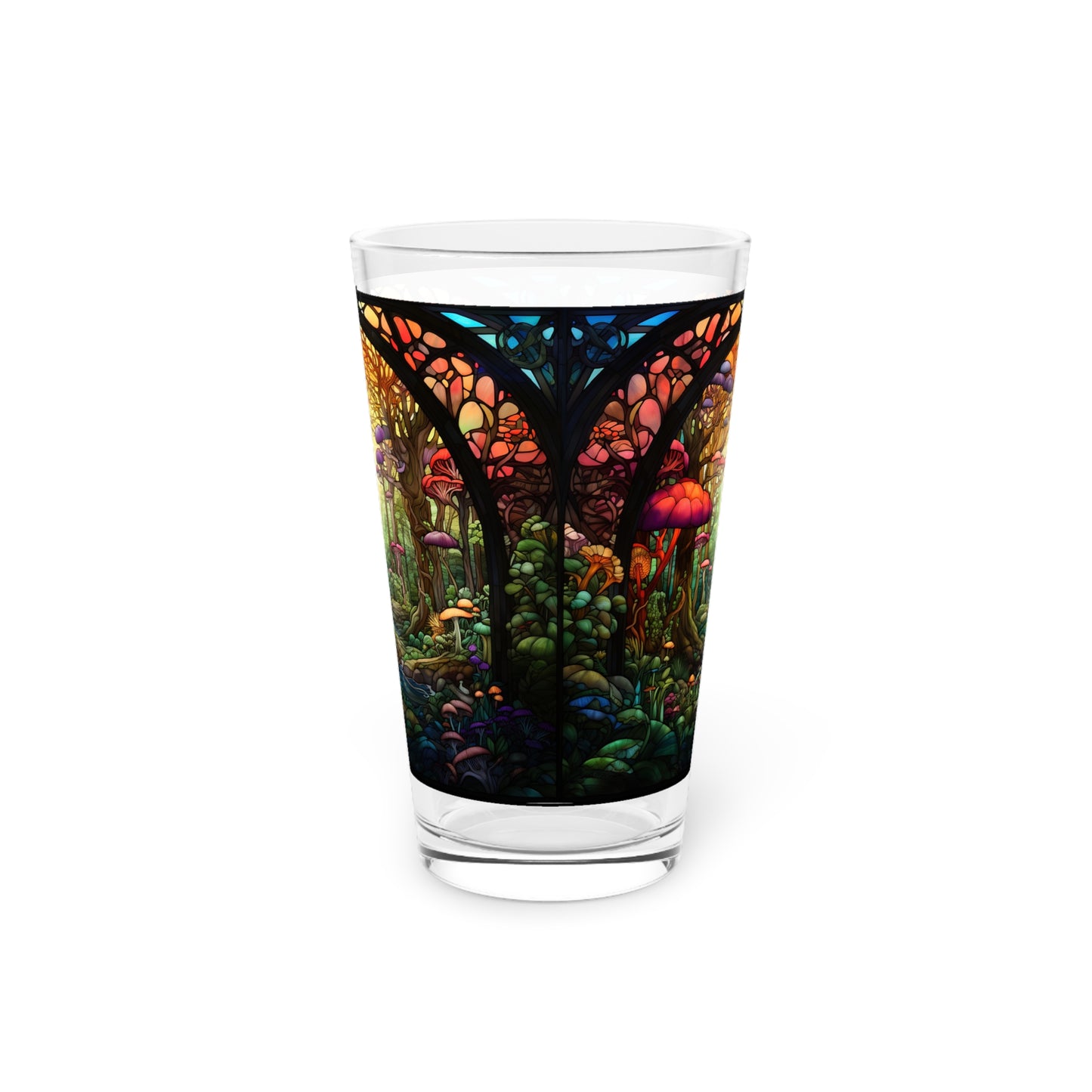 Enchanted Forest: A Magical Journey Through the Realm of Mushrooms 16oz Pint Glass Gift idea gifts for home decor housewarming gift