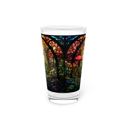 Enchanted Forest: A Magical Journey Through the Realm of Mushrooms 16oz Pint Glass Gift idea gifts for home decor housewarming gift