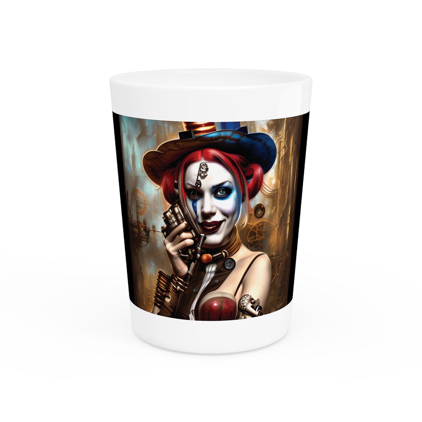 Hyper Realistic Stream Punk Harley Quinn Shot Glass