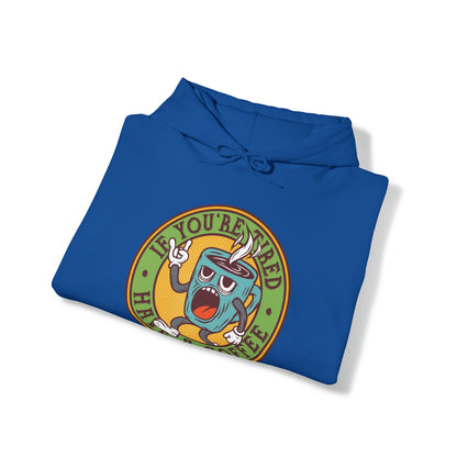 DirkyThreadz Coffee Lover's Hoodie - Playful Cartoon Design for Caffeine Enthusiasts"