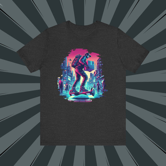 Retro Skateboard Graphic Tee, Unisex Short Sleeve T-Shirt, Urban Streetwear, Colorful Skate Culture Shirt, Great for Gifts and Casual Wear