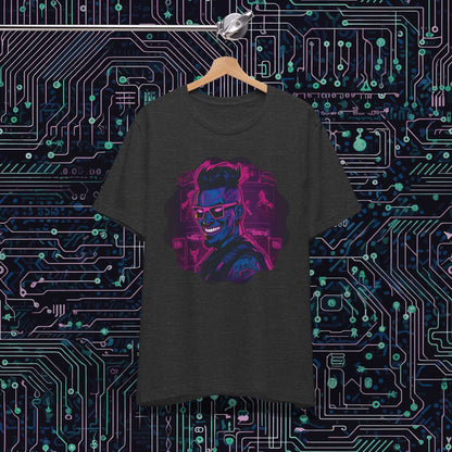 The Future is now Cyber Punk Guy Unisex Jersey Short Sleeve Tee