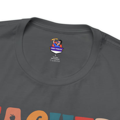 Colorful Teachers Change Lives Back to School Unisex Jersey Short Sleeve Tee Gifts for him, Gifts for Her