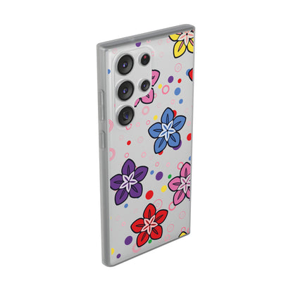 Retro Colorful Flowers Flexi Cases for IPhone and Samsung