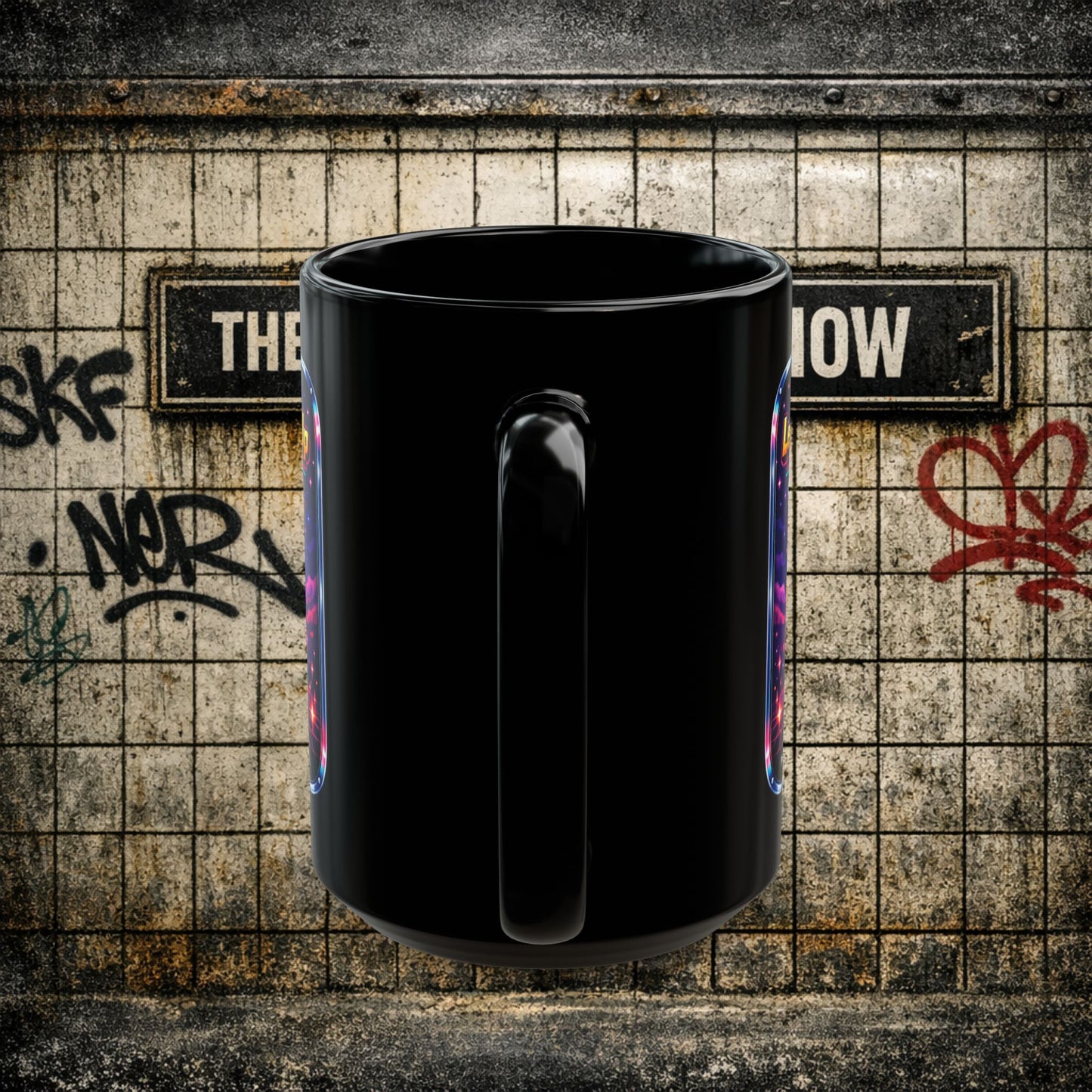 Leveling Up in the Dab Black Mug — Retro Gamer Gift 15oz mug