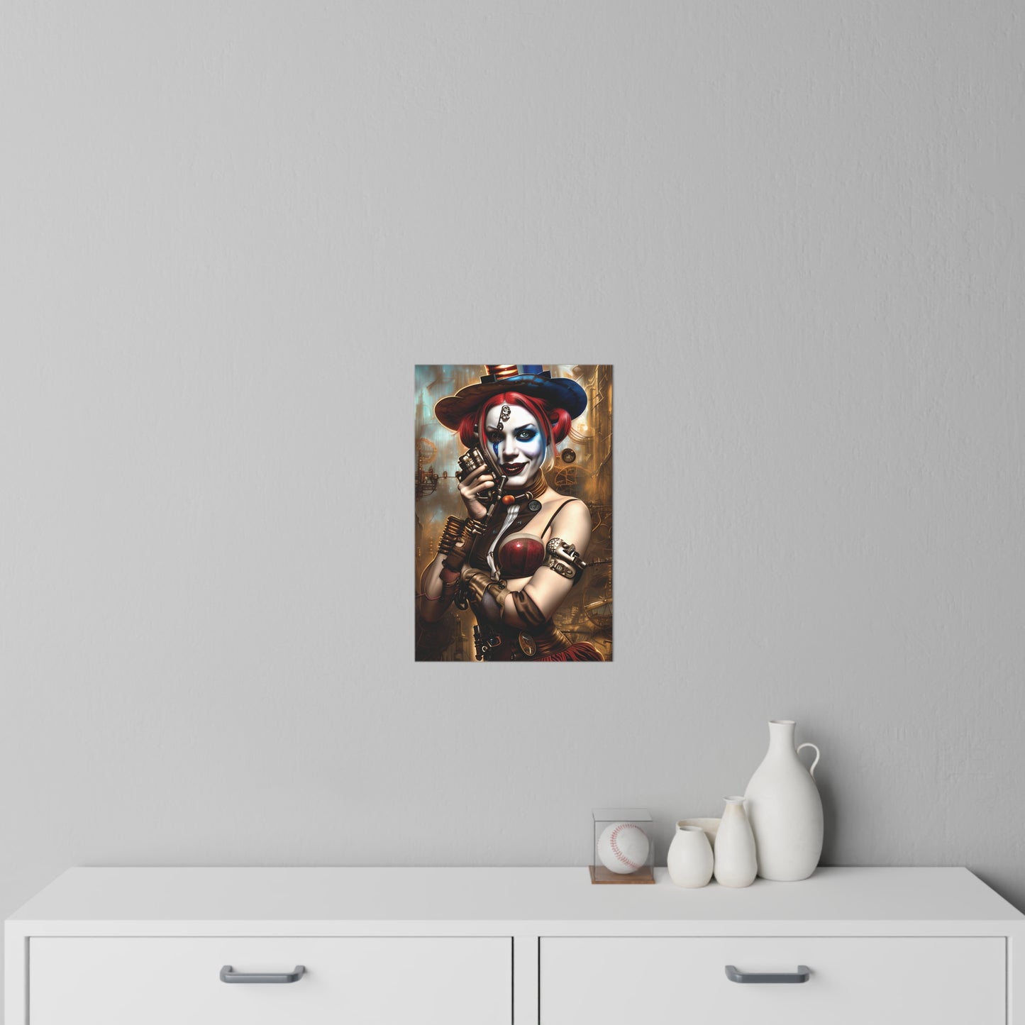 Hyper Realistic Steampunk Harley Quinn Wall Decals