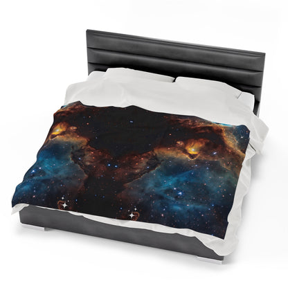 Colorful Galaxy Velveteen Plush Blanket