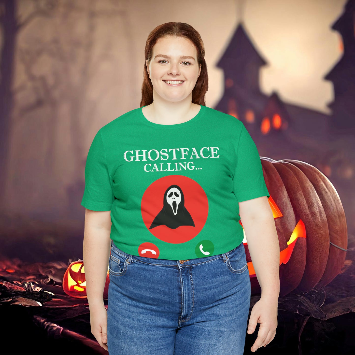 Ghost Face is Calling Halloween Unisex Jersey Short Sleeve Tee Gifts For her Gifts for Him