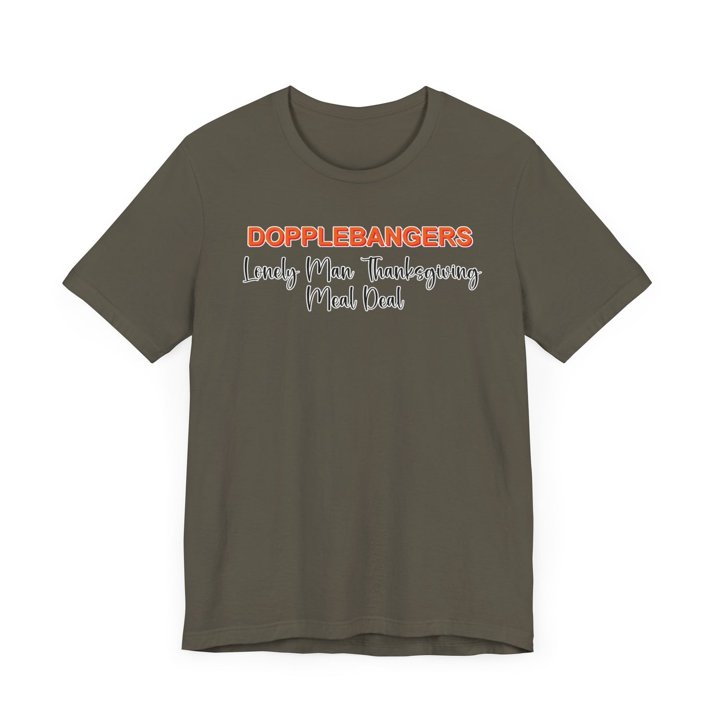 DoppleBangers Lonely Man Thanksgiving Meal deal – The Shuli Network Special Edition #skoal" Unisex Jersey Short Sleeve Tee