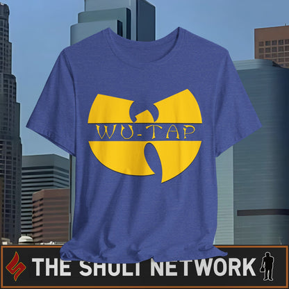Wu-Tap Logo T-Shirt — Retro Hip-Hop Shuli Crew Graphic Tee