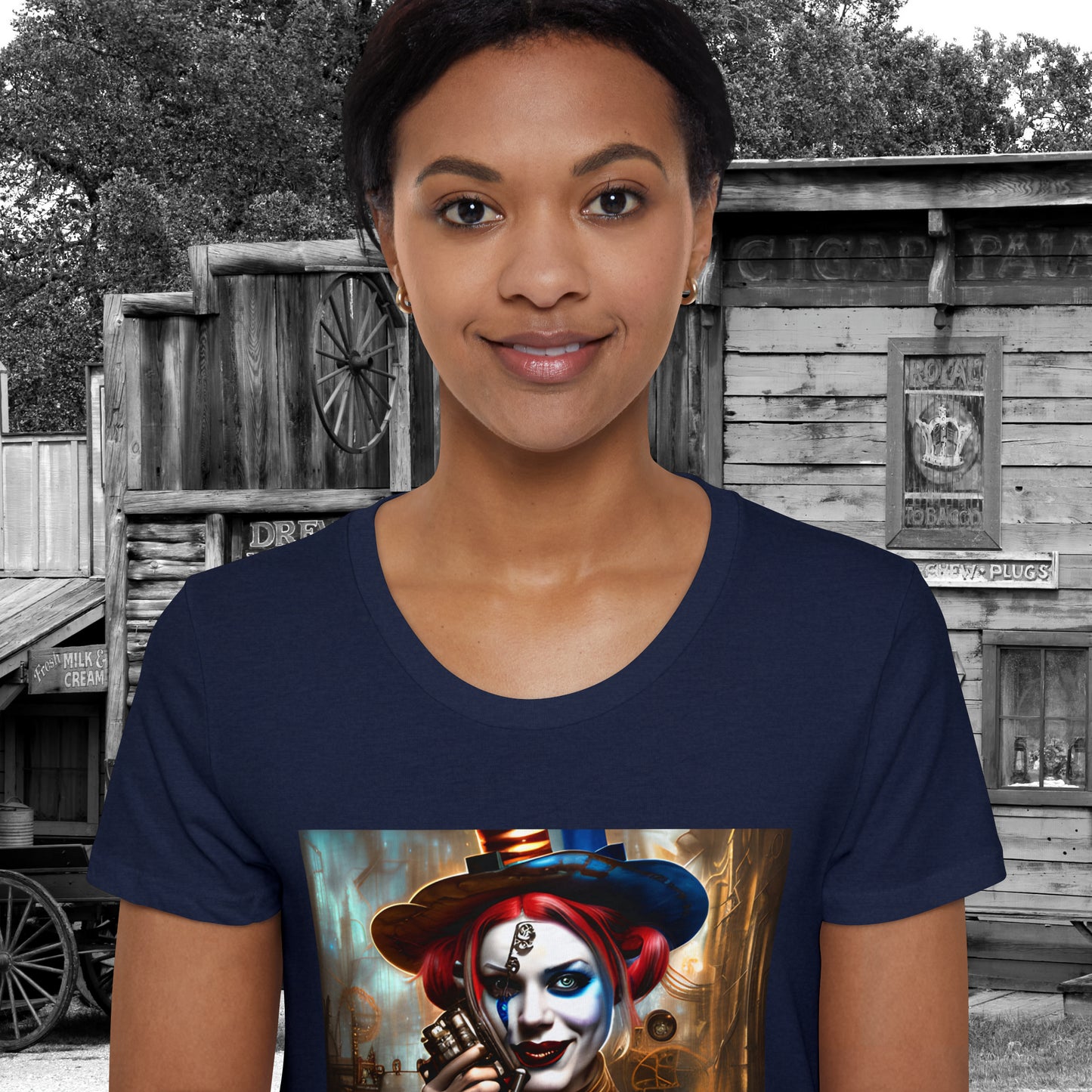 Hyper Realistic Steampunk Harley Quinn Women's Organic Short Sleeve T-Shirt