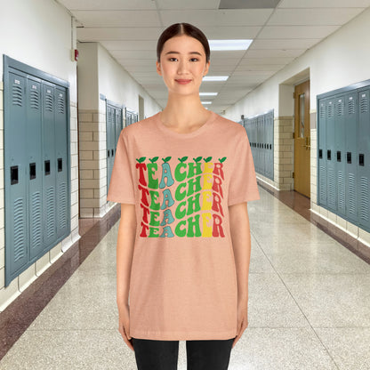 Colorful Teacher Unisex Jersey Short Sleeve Tee