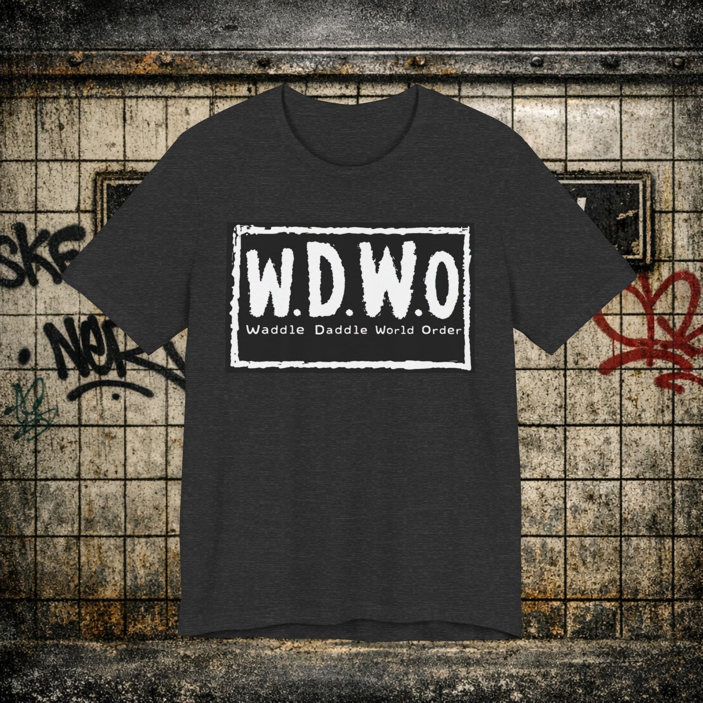 W.D.W.O. Graphic Tee — "Waddle Daddle World Order" The GreaseMan Awakens T‑Shirt