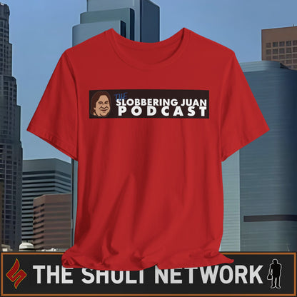 Slobbering Juan Podcast T-Shirt — Retro Logo Tee for Fans