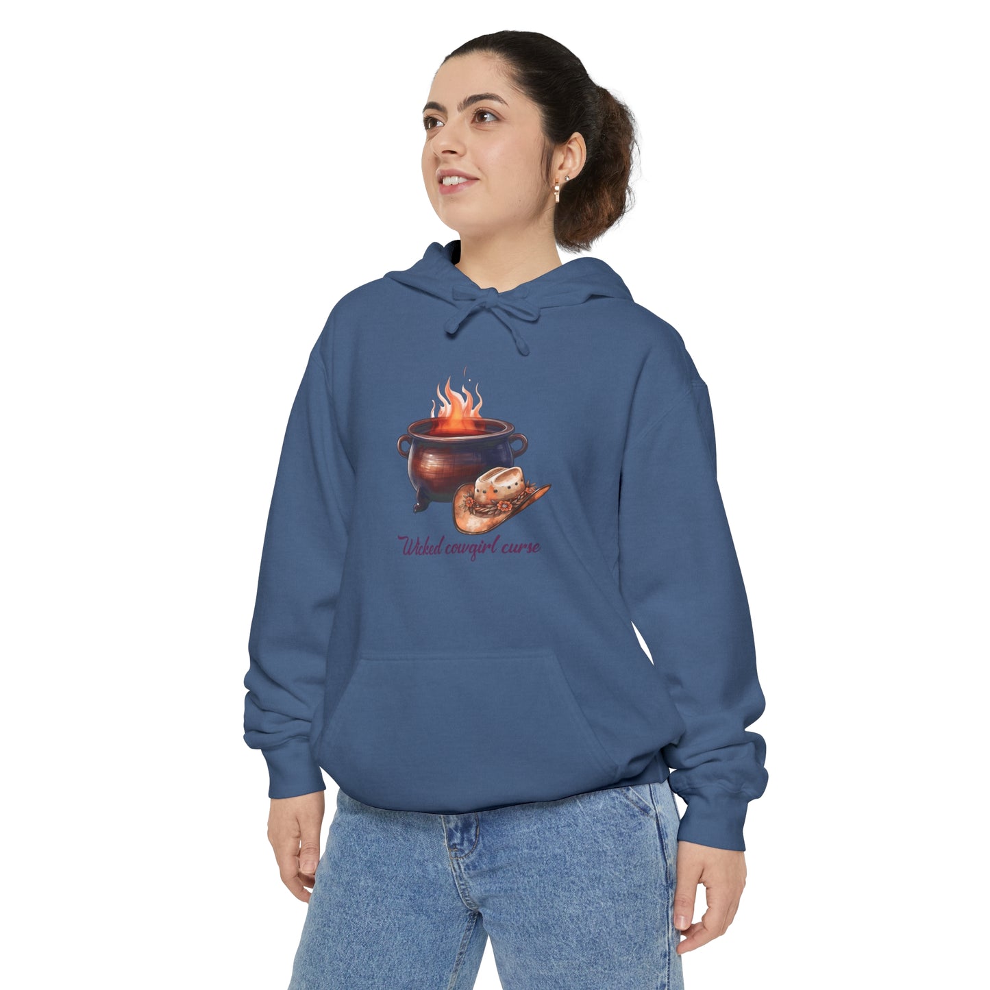 Wicked Cowgirl Curse Western Halloween Unisex Garment-Dyed Hoodie