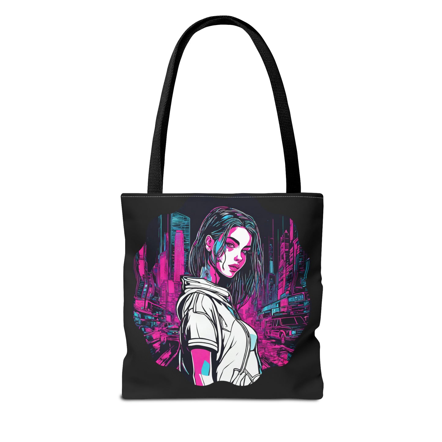 Cyberpunk Chic AOP Tote Bag