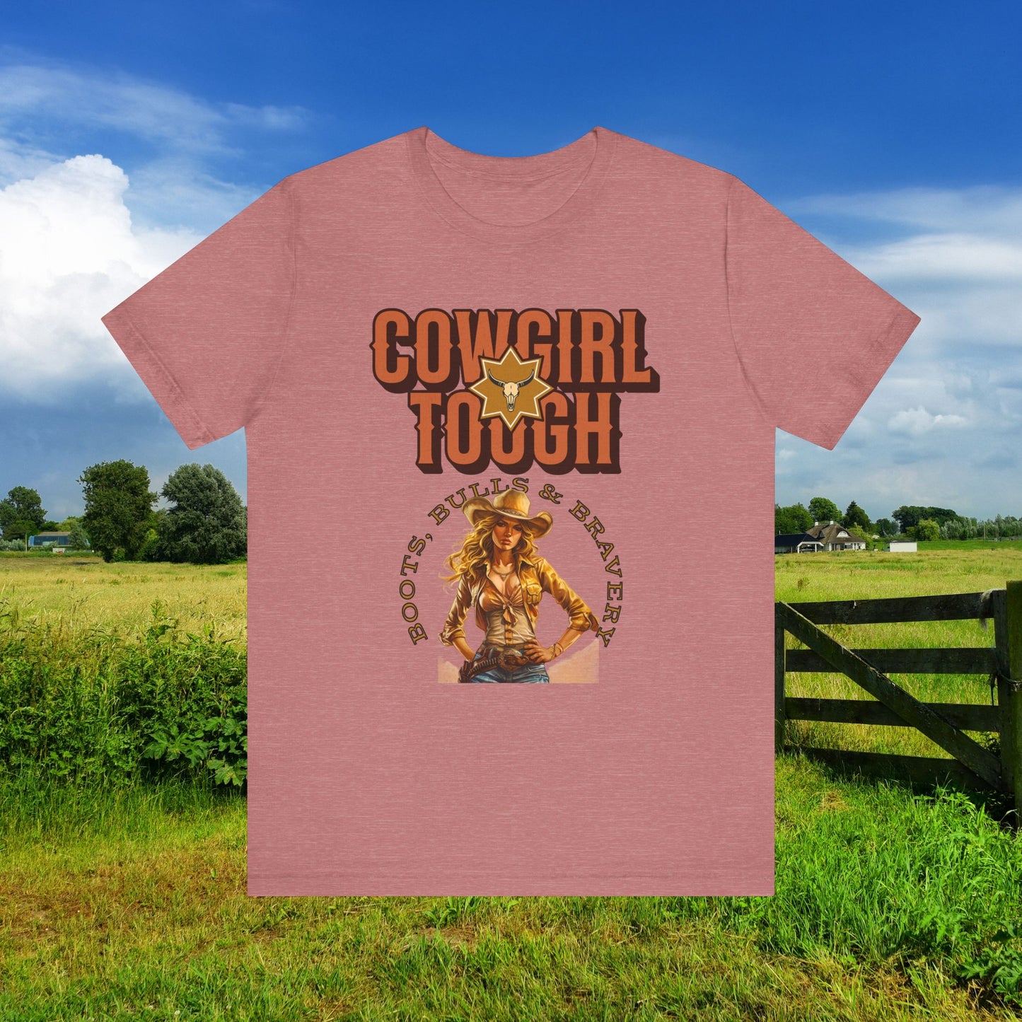 Cowgirl Tough T-Shirt | Country Style Tee for Rodeo Lovers, Gift for Cowboys, Western Apparel, Casual Wear, Farm & Ranch Life