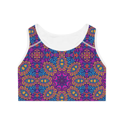 Pink & Purple Boho Dream Women's Sports Bra Sports Bra (AOP)