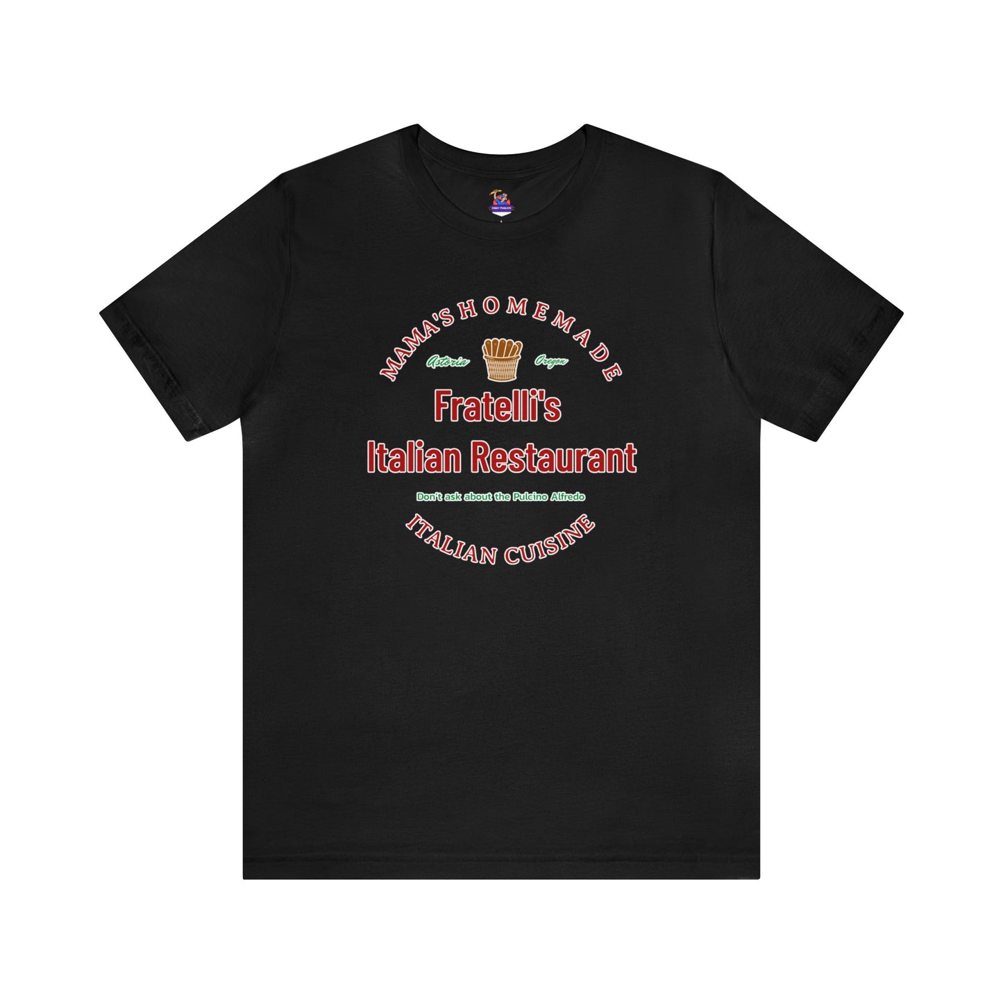 Fratelli's Italian Restaurant Unisex Jersey Short Sleeve Tee Fratelli's Goonies Pirate's Pasta-Lover Apparel Goonies Nostalgia Wear