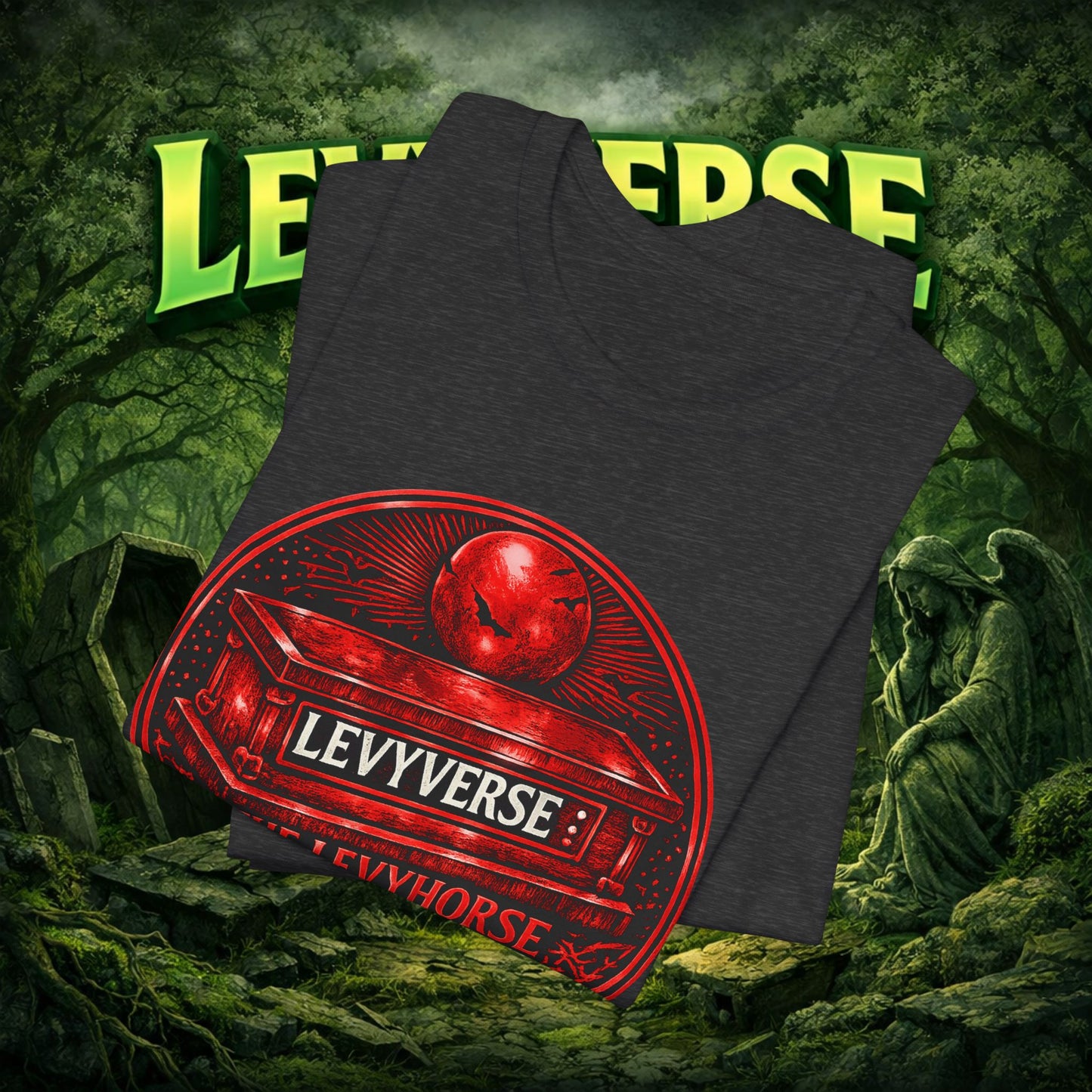 Levyverse Red Emblem Tee — The Levyhorse Vintage Logo T-Shirt