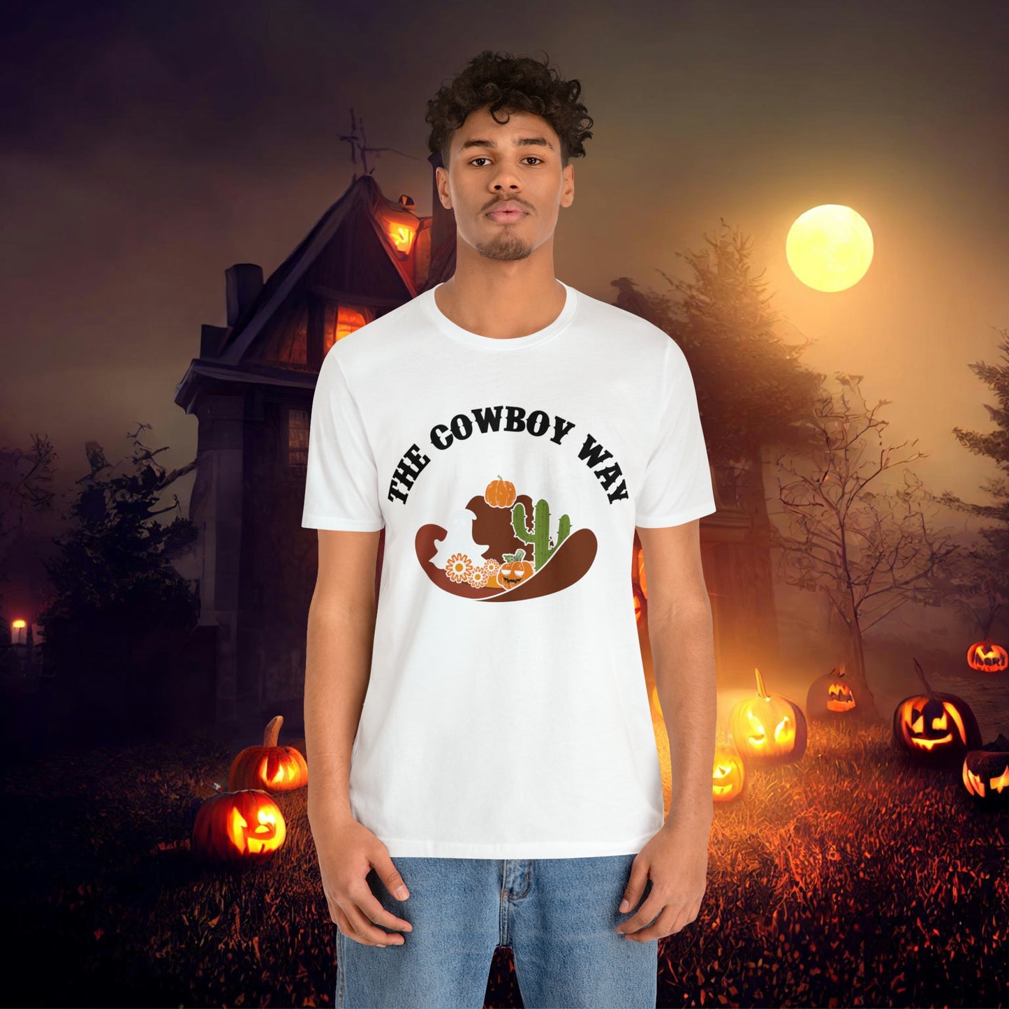 The Cowboy Way Retro Halloween Unisex Jersey Short Sleeve Tee